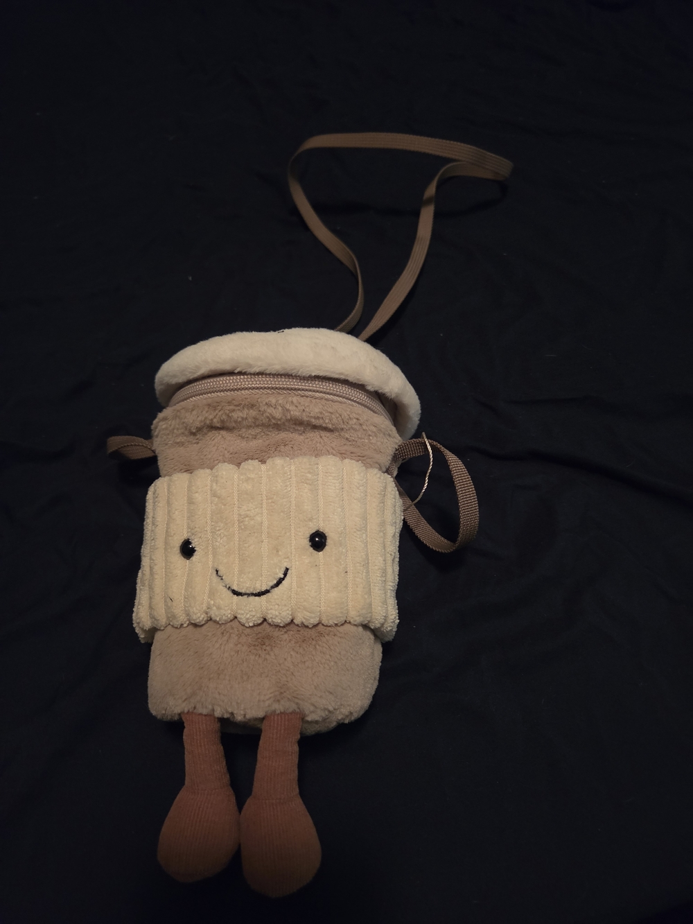 Jellycat Beige & Cream Plush Mini Crossbody Bag